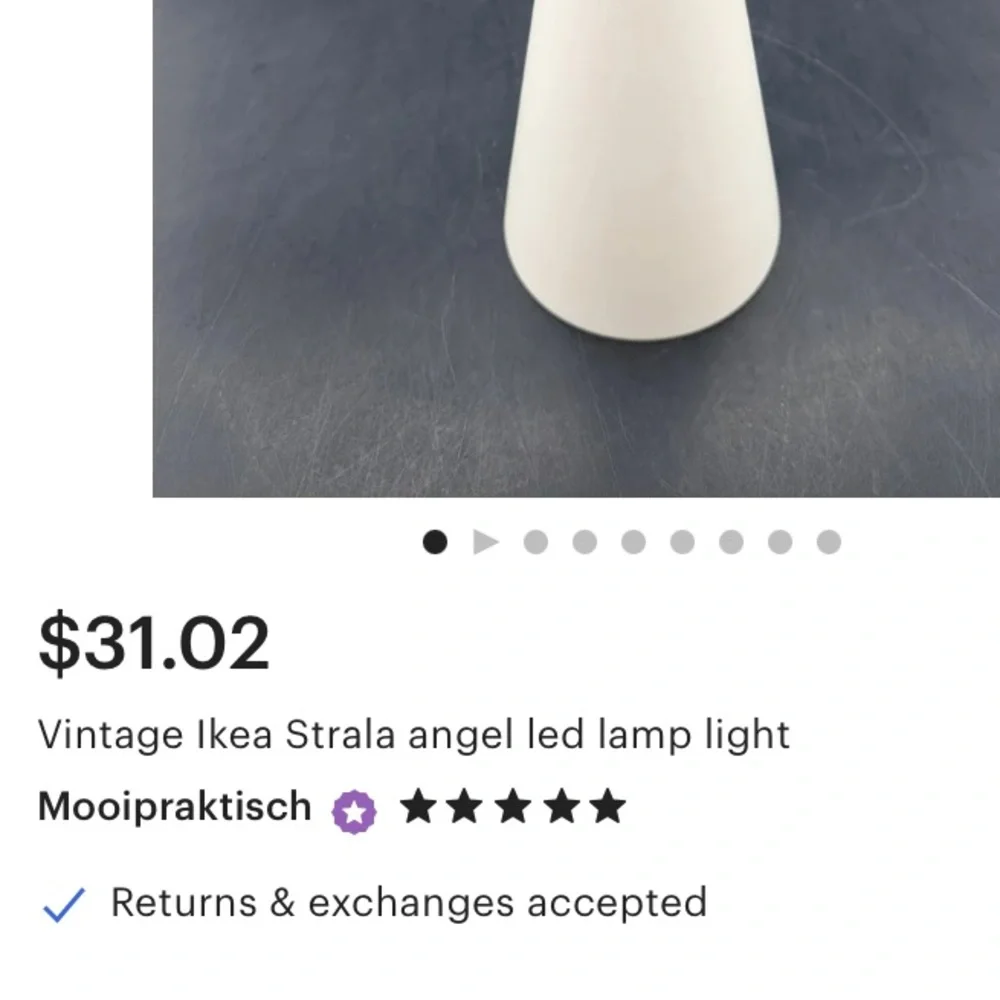 Vintage IKEA Strala angel led lamp light